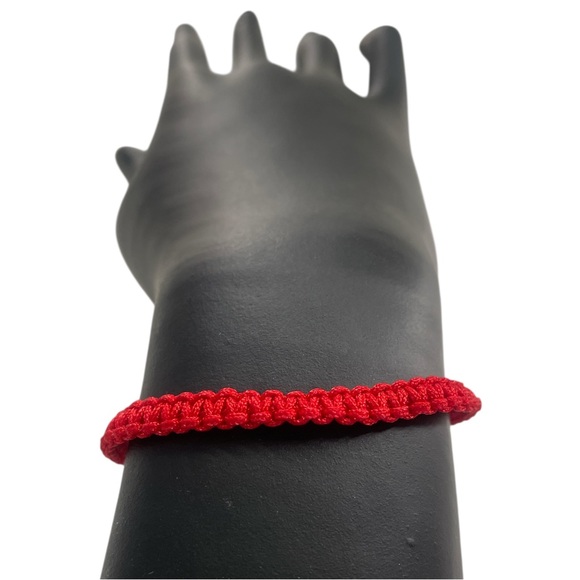 Lucky Red Braided Feng Shui Chinese Bracelet, Adjustable OS - Picture 2 of 7